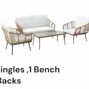 2 singles, 1bench and 4 backs